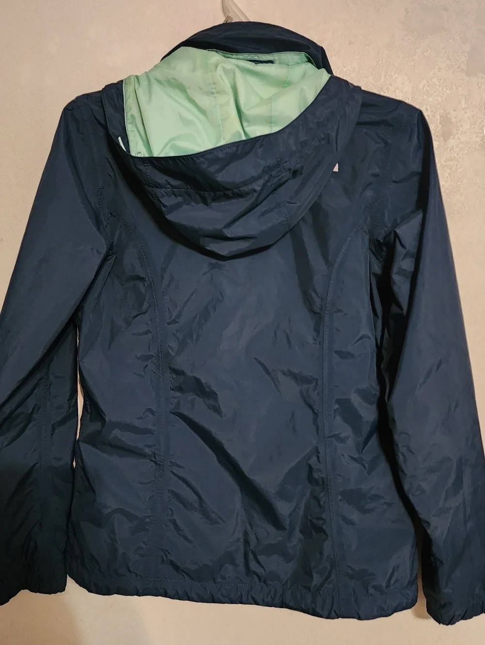 The North Face Hyvent Windbreaker Hooded Jacket Blue Size S Jacket (Flaws)